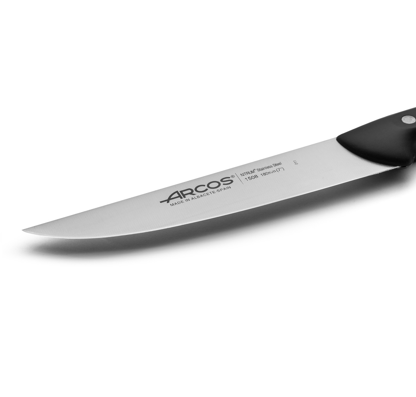 Arcos Maitre kitchen knife with black polypropylene handle and 180 mm blade