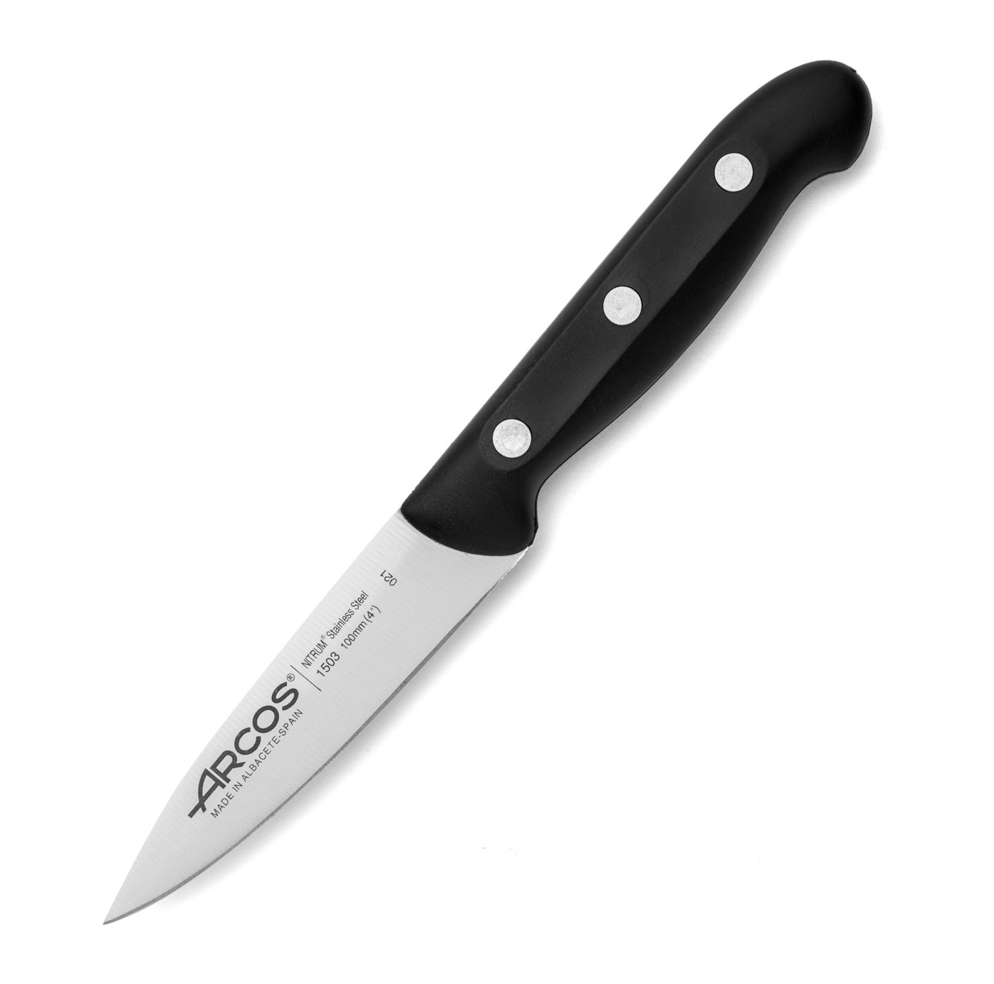 Arcos Maitre paring knife with black polypropylene handle and 100...