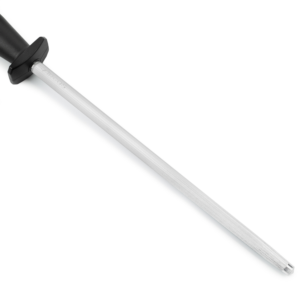 Chaira Arcos in chrome-plated carbon steel with 25 cm long and 10 mm diameter blade with hook for hanging