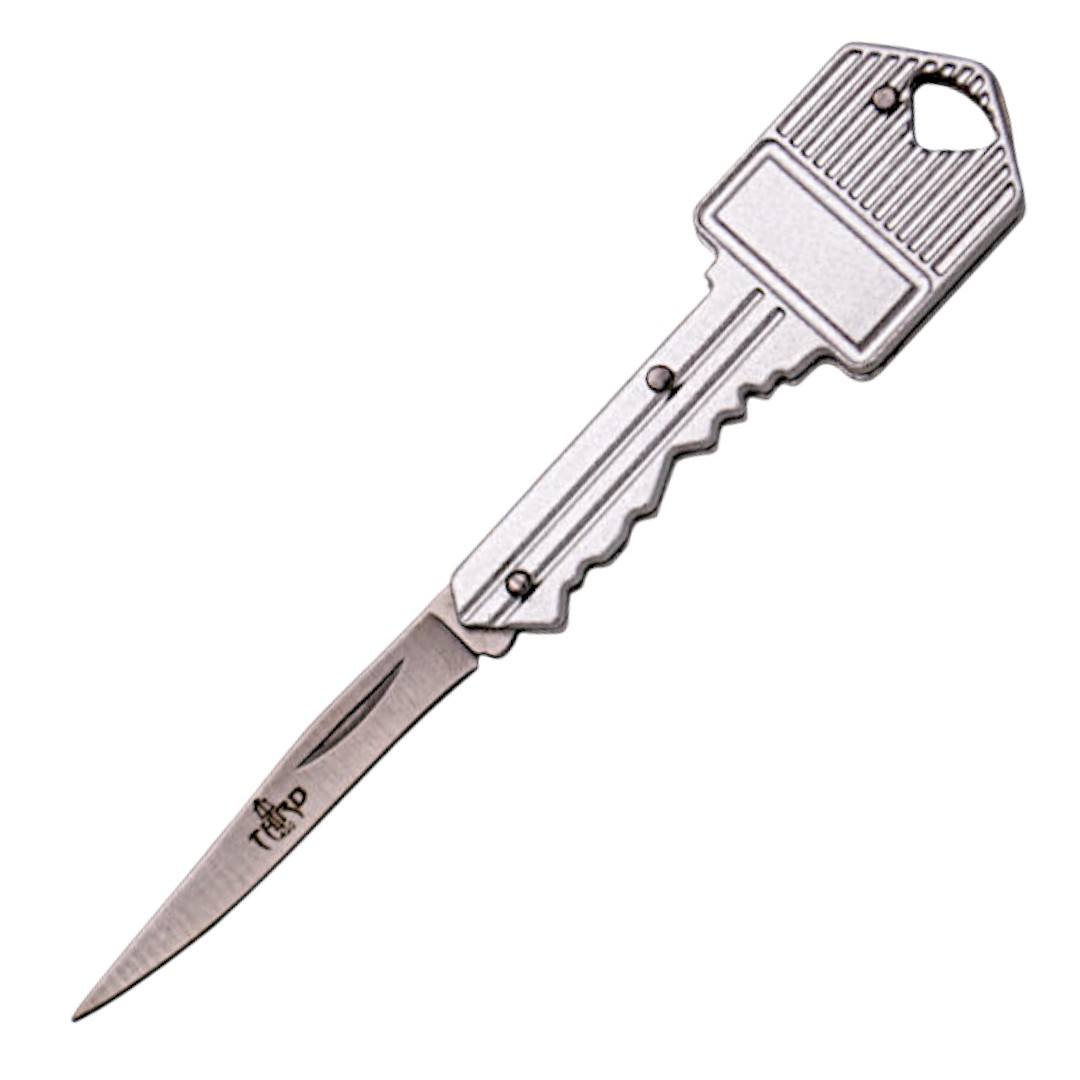 Grey key-shaped penknife