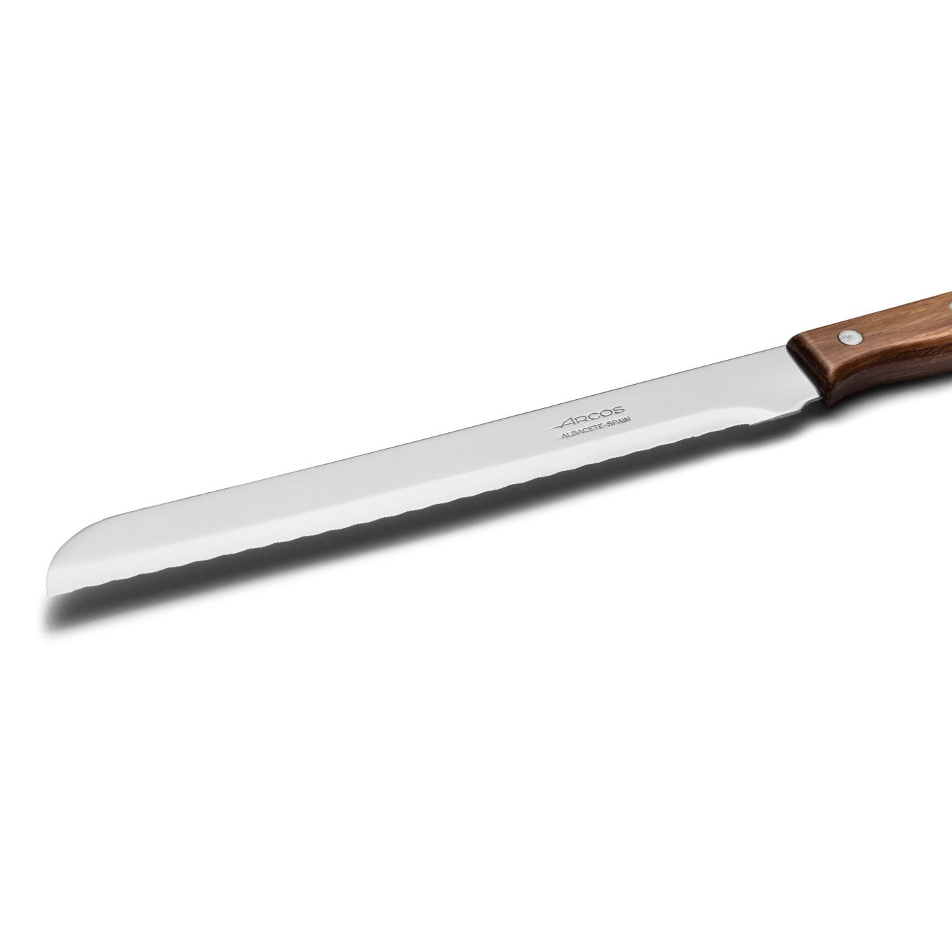 Arcos Latin series bread knife with wooden handle and 17 cm serrated blade blister