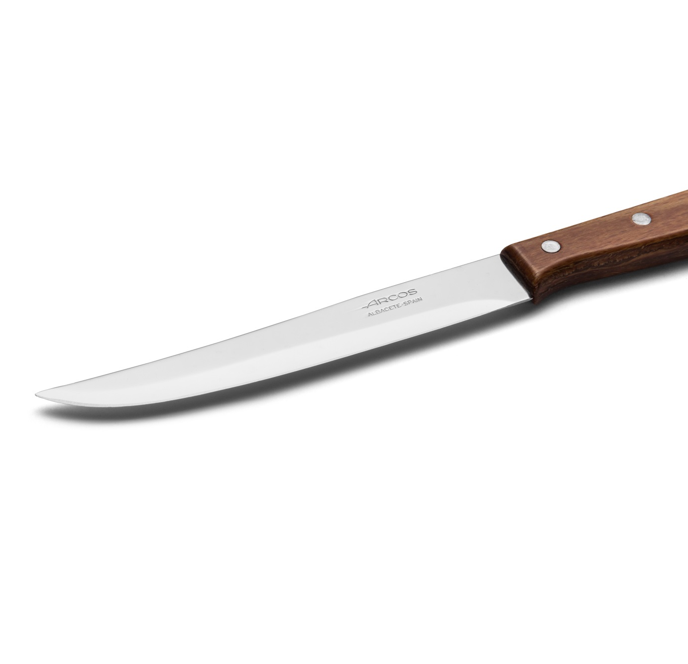 12 Arcos Latina series kitchen knives with wooden handles and 130 mm blades