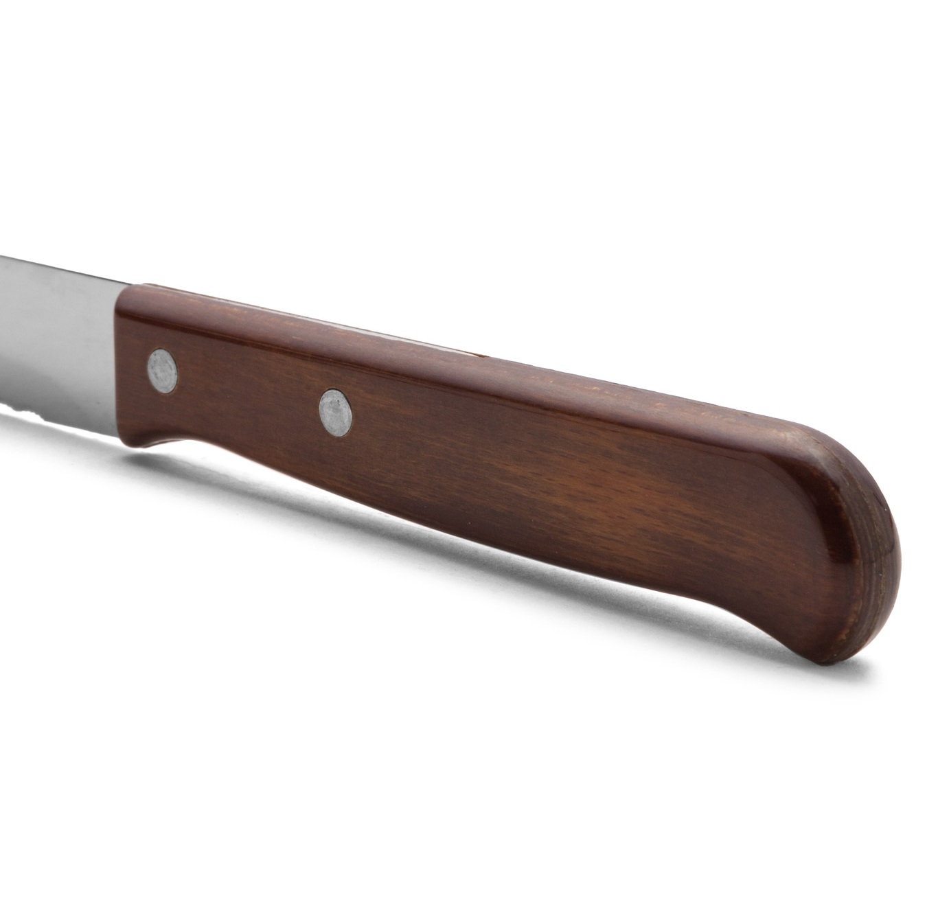 12 Arcos Latina series kitchen knives with wooden handles and 130 mm serrated blades