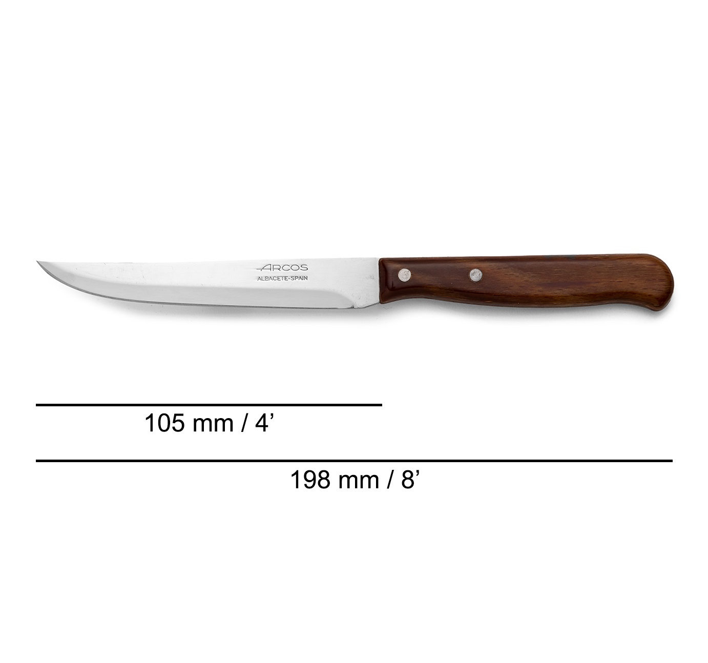 Arcos Latin series vegetable knife with wooden handle and 105 mm blade (blister)