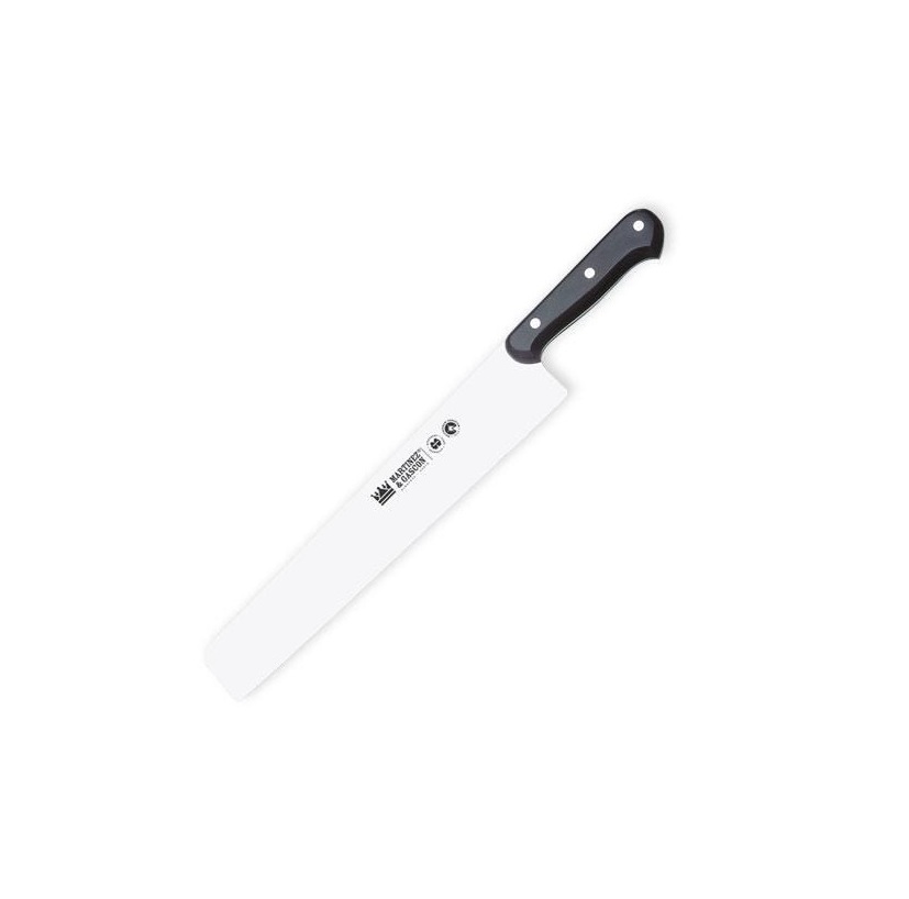 25.5cm cheese and cold cuts knife with straight tip and black pol...