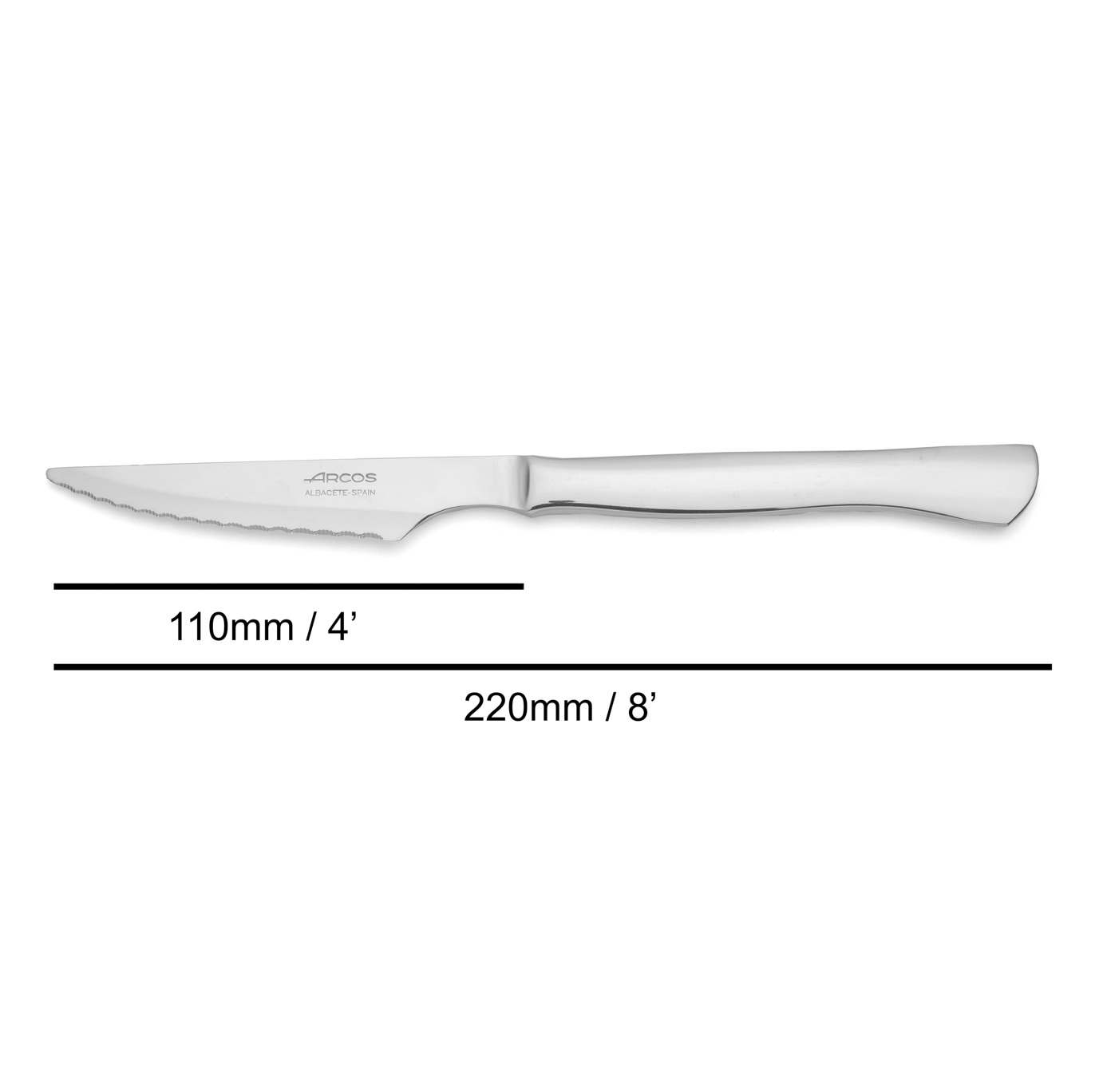 Arcos 220mm stainless steel steak knife