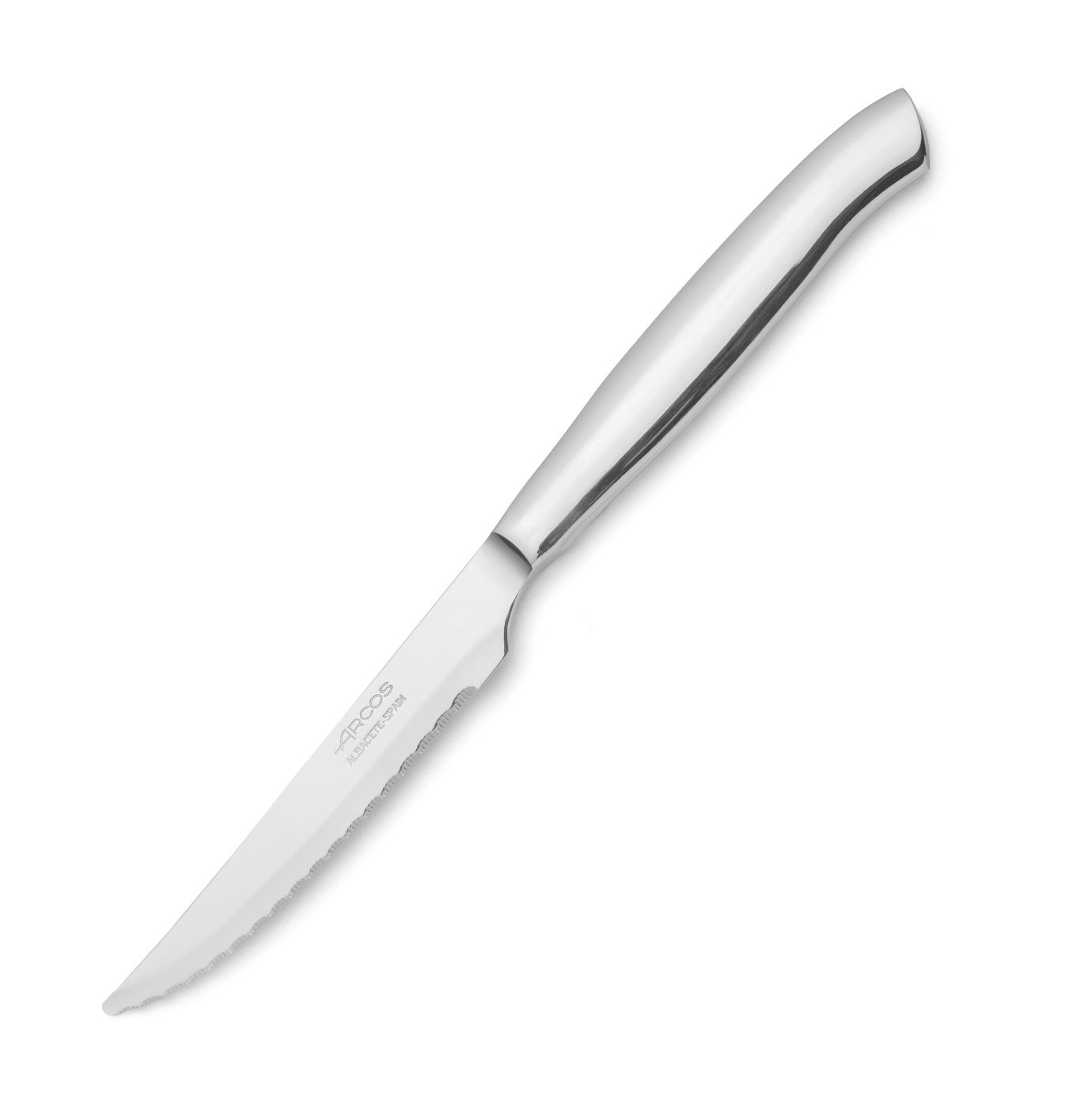 12 Arcos 220mm stainless steel steak knives with serrated edge
