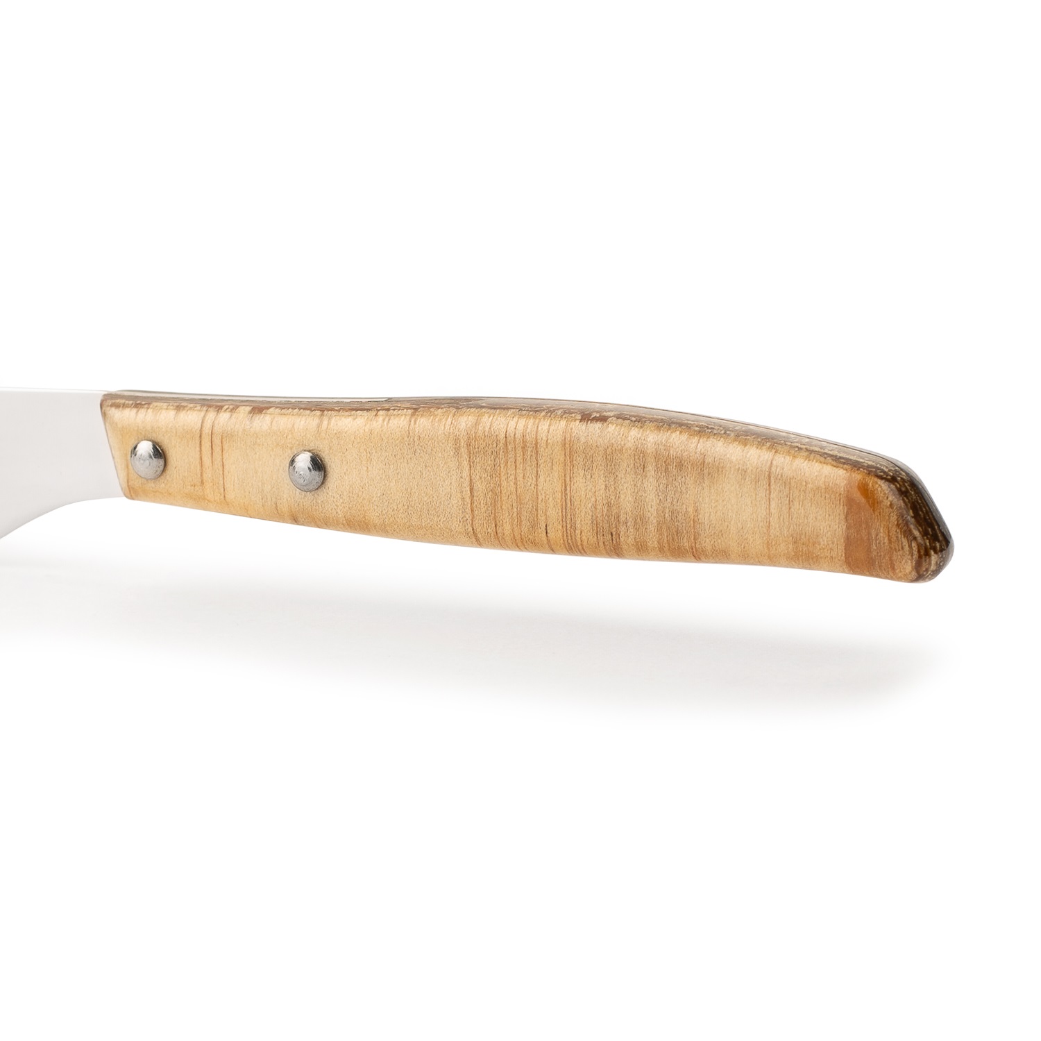 12 Arcos 220mm steak knives with light brown compressed wood handle