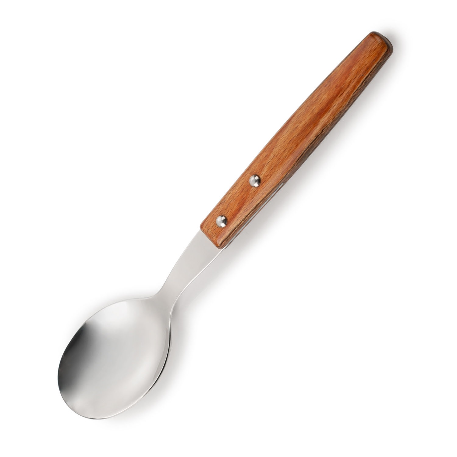 12 Arcos lunch spoons 153 mm Gregorio Series with compressed wood...