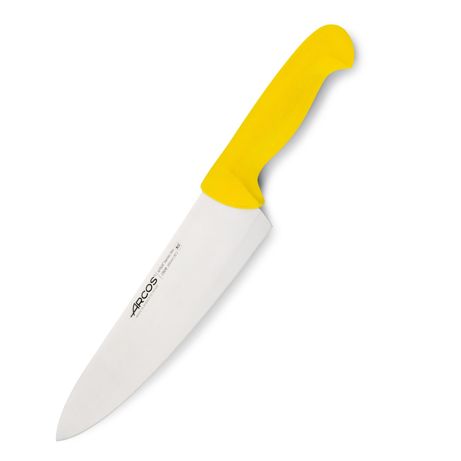 Faca de chef larga com lâmina de 25 cm e cabo de plástico colorid... Faca de chef larga com lâmina de 25 cm e cabo de plástico colorid...