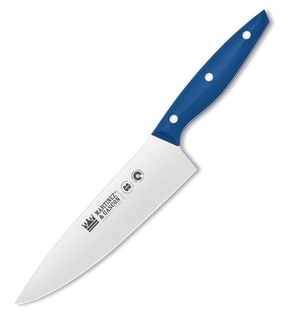 Martinez y Gascón chef's knife with 20 cm blade and polyoxymethylene handle in various colors