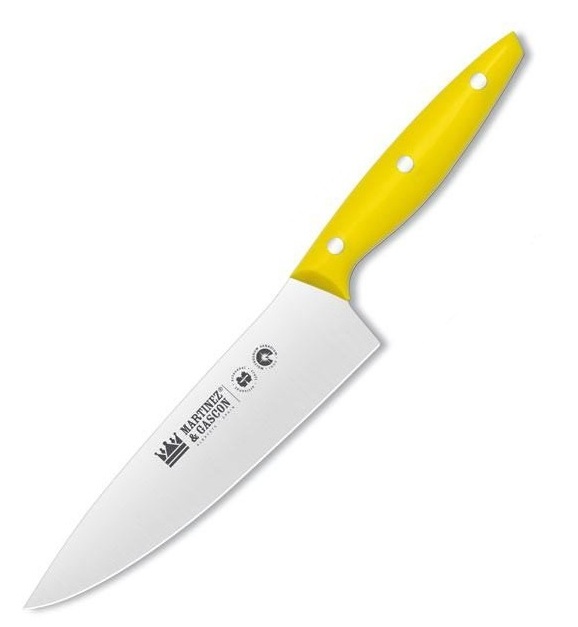 Martinez y Gascón chef's knife with 20 cm blade and polyoxymethylene handle in various colors