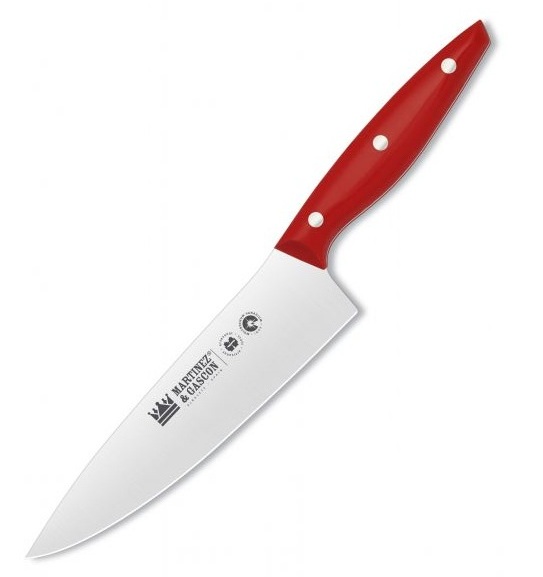 Martinez y Gascón chef's knife with 20 cm blade and polyoxymethylene handle in various colors