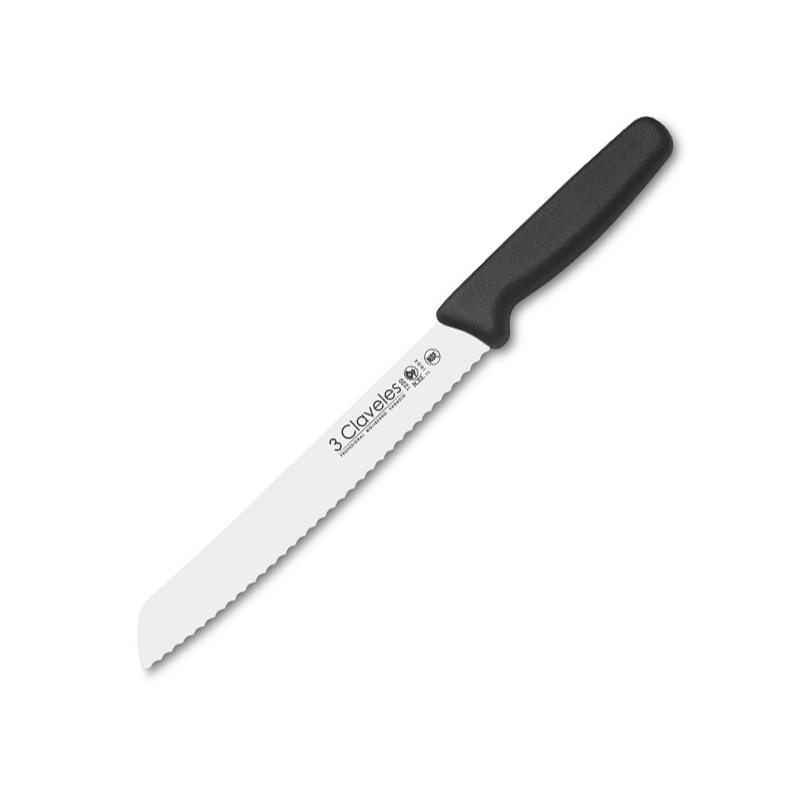 21 cm Brotmesser mit 3Claveles-Griff aus Polypropylen