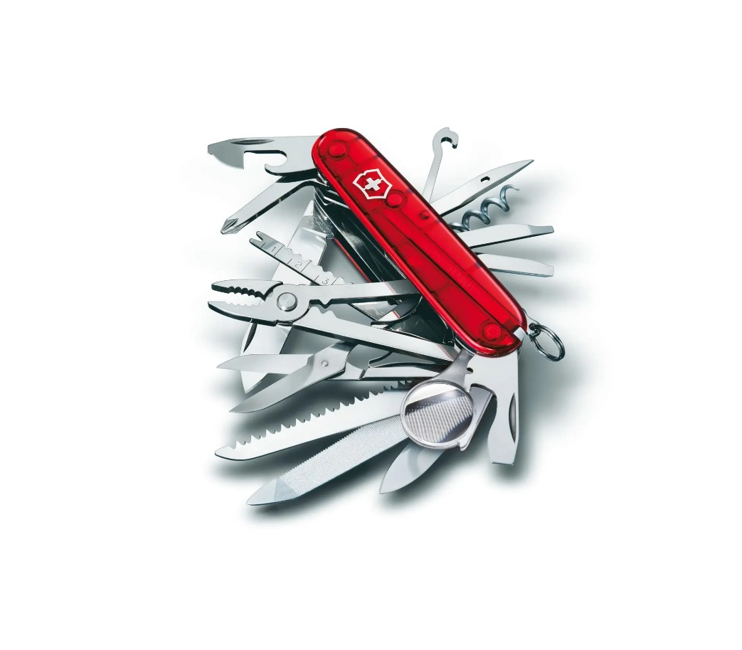 Victorinox Swiss Champ Taschenmesser Translucent Red mit 33 Funktionen