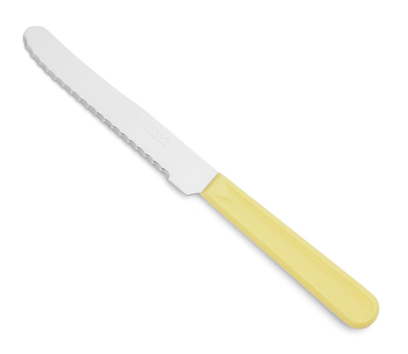 Arcos table knife box of 60 units yellow polypropylene handle
