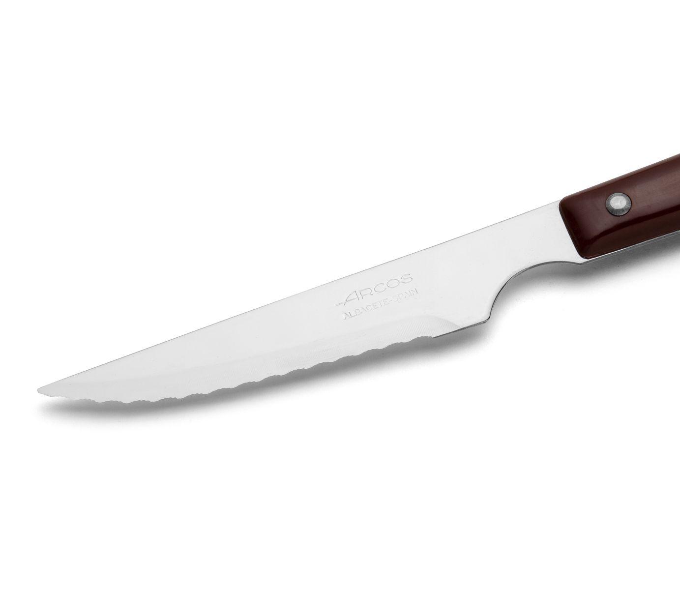 Arcos steak knives Set of 12 units brown polyamide handle