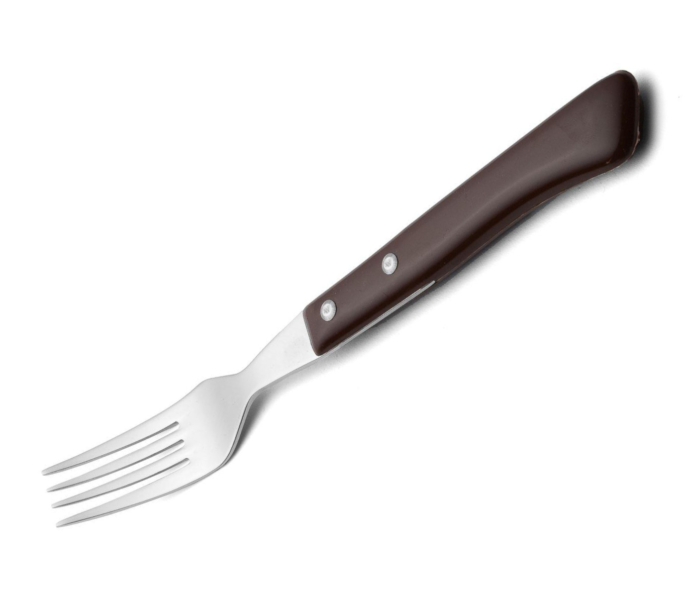 Arcos steak forks Set of 12 units brown polyamide handle