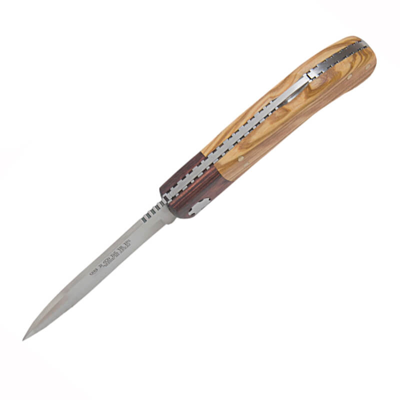 Joker Pachon pocket knife with olive and palisade wood handle and 8 cm drop point blade