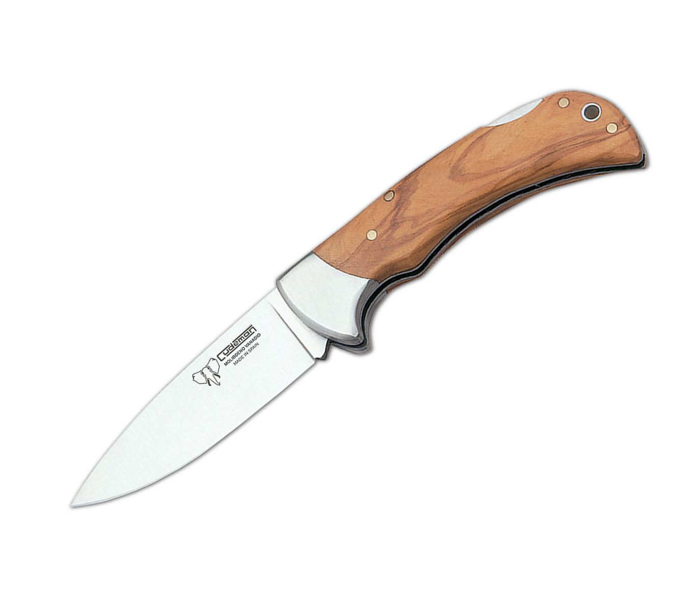 Coltello tascabile da caccia Cudeman con ghiera. Manico in legno ...