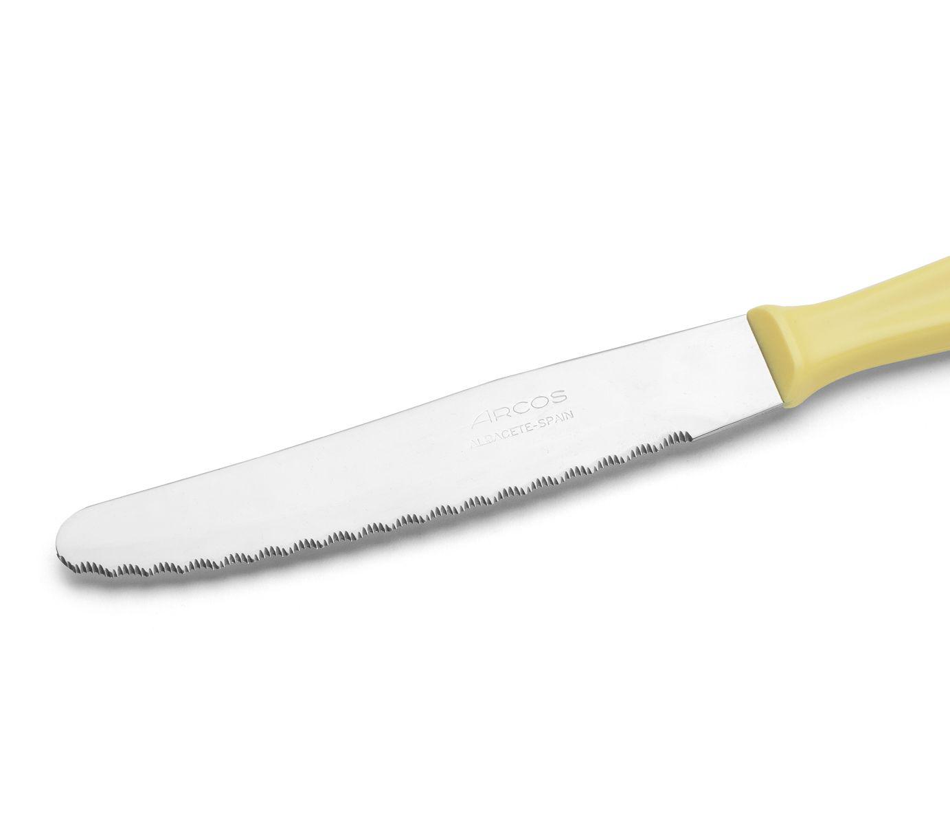 Arcos dessert knives Set of 12 units beige polypropylene handle