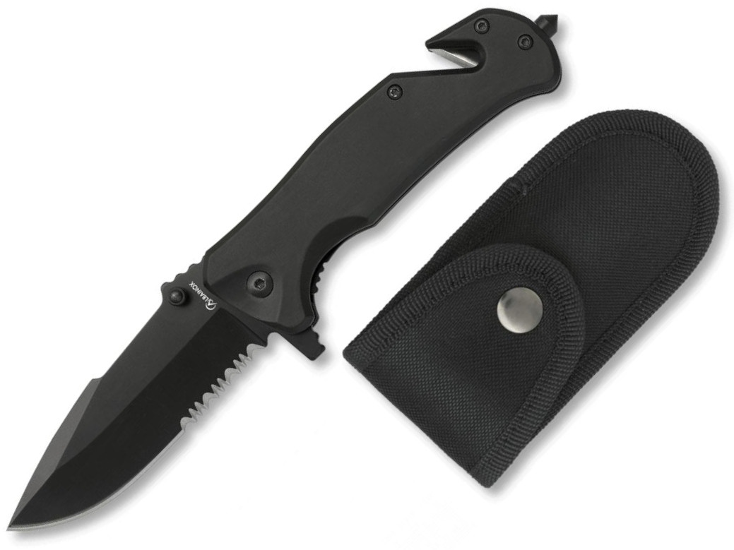 Coltello tascabile di sicurezza Albainox nero con lama da 8 cm e ...