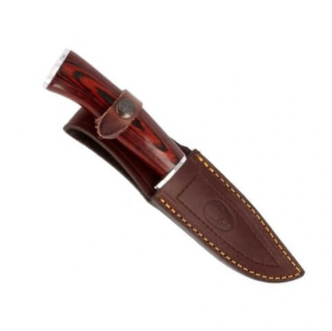 Muela Braco Messer mit roten Holzschalen mit Schutz aus Edelstahl