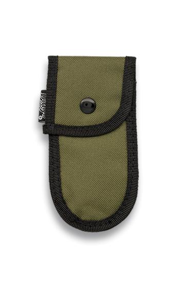 Etui pour couteau de poche, en nylon vert, rembourré, aux dimensi...