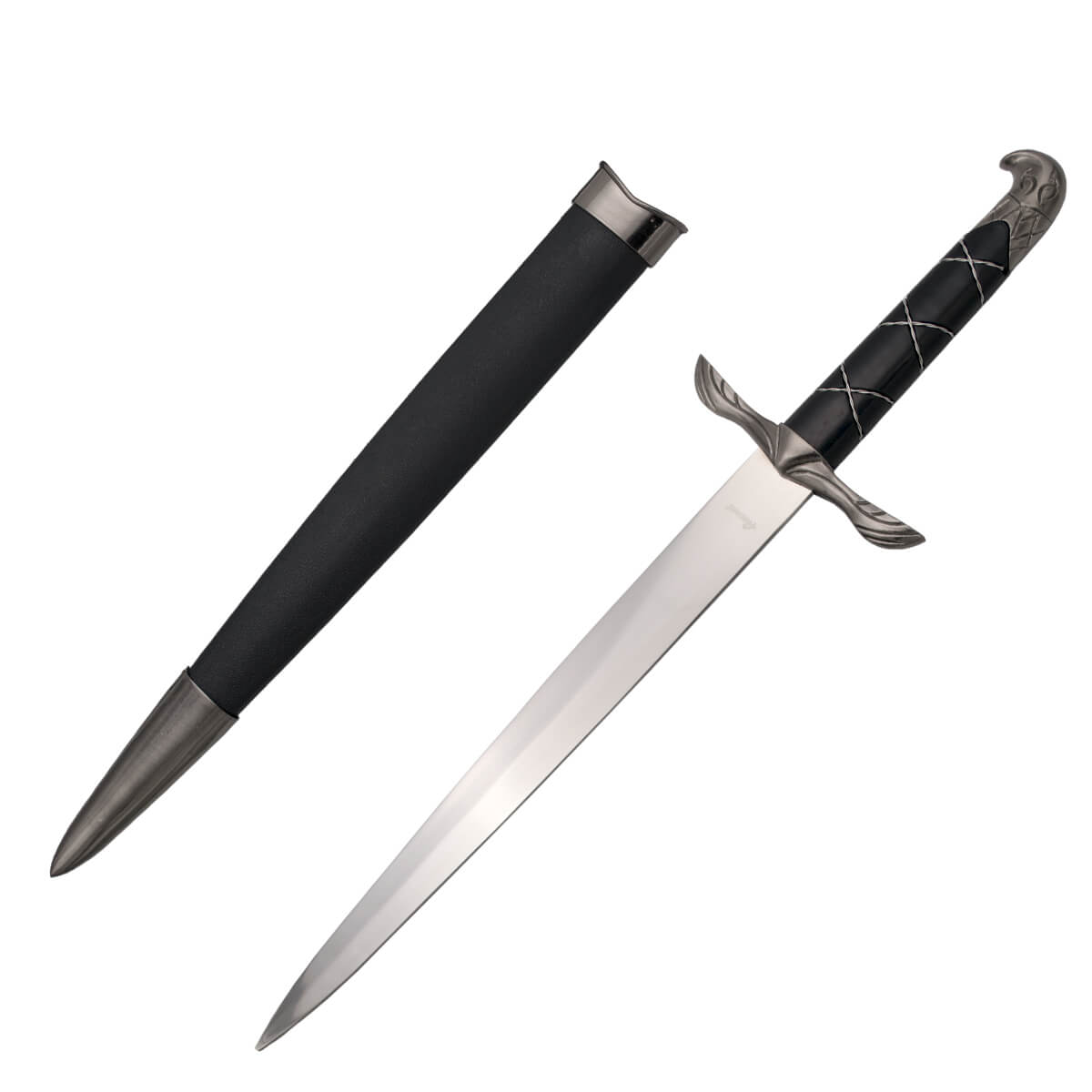 Assassin's Creed dagger with nickel-colored eagle-shaped pommel, ...