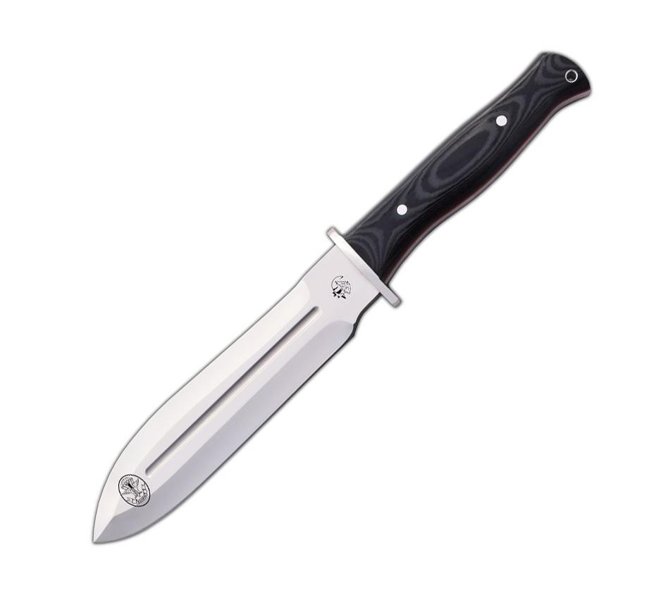 JV EZAPAC Militärmesser mit Griff aus schwarzem Micarta