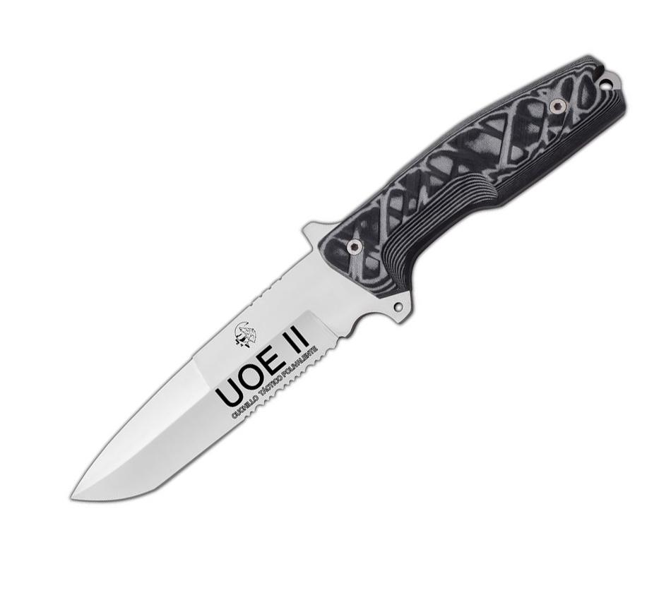 JV UOE II Military Knife mit schwarzem Micarta-Griff