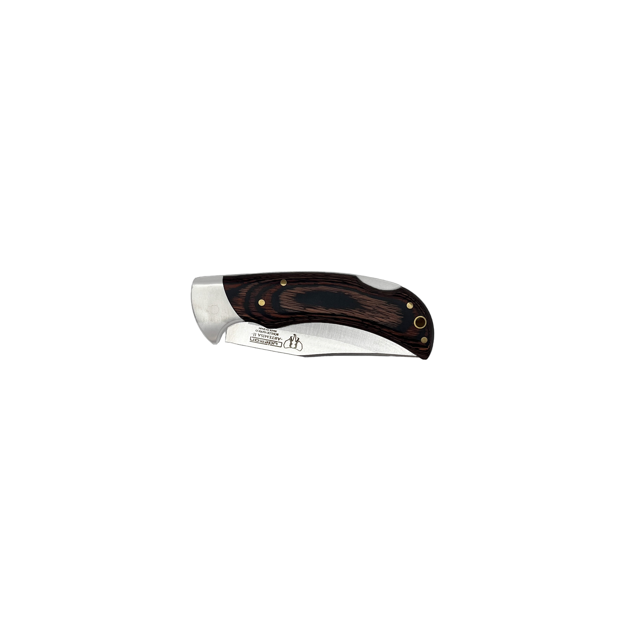 Cudeman hunting pocket knife with bolster. Red stamina handle. Clip-point blade. 9.5cm