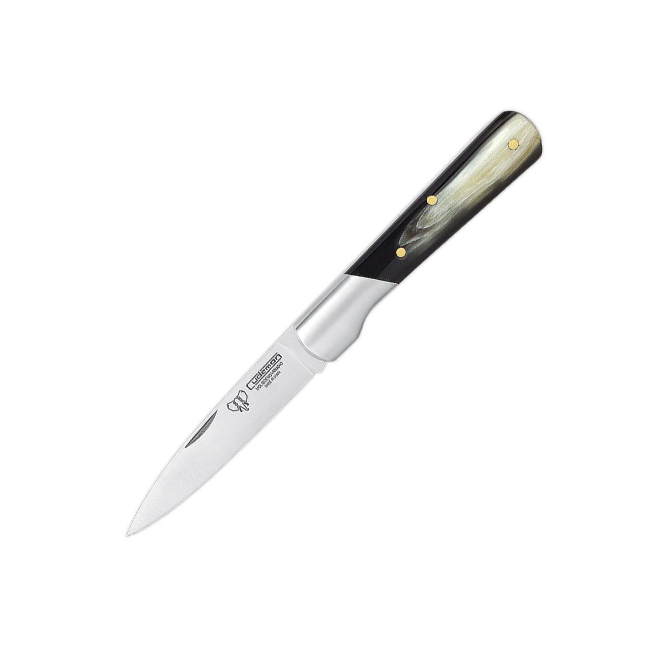 Cudeman Taschenmesser mit Zwinge. Polierter Stierhorngriff. MOVA-...