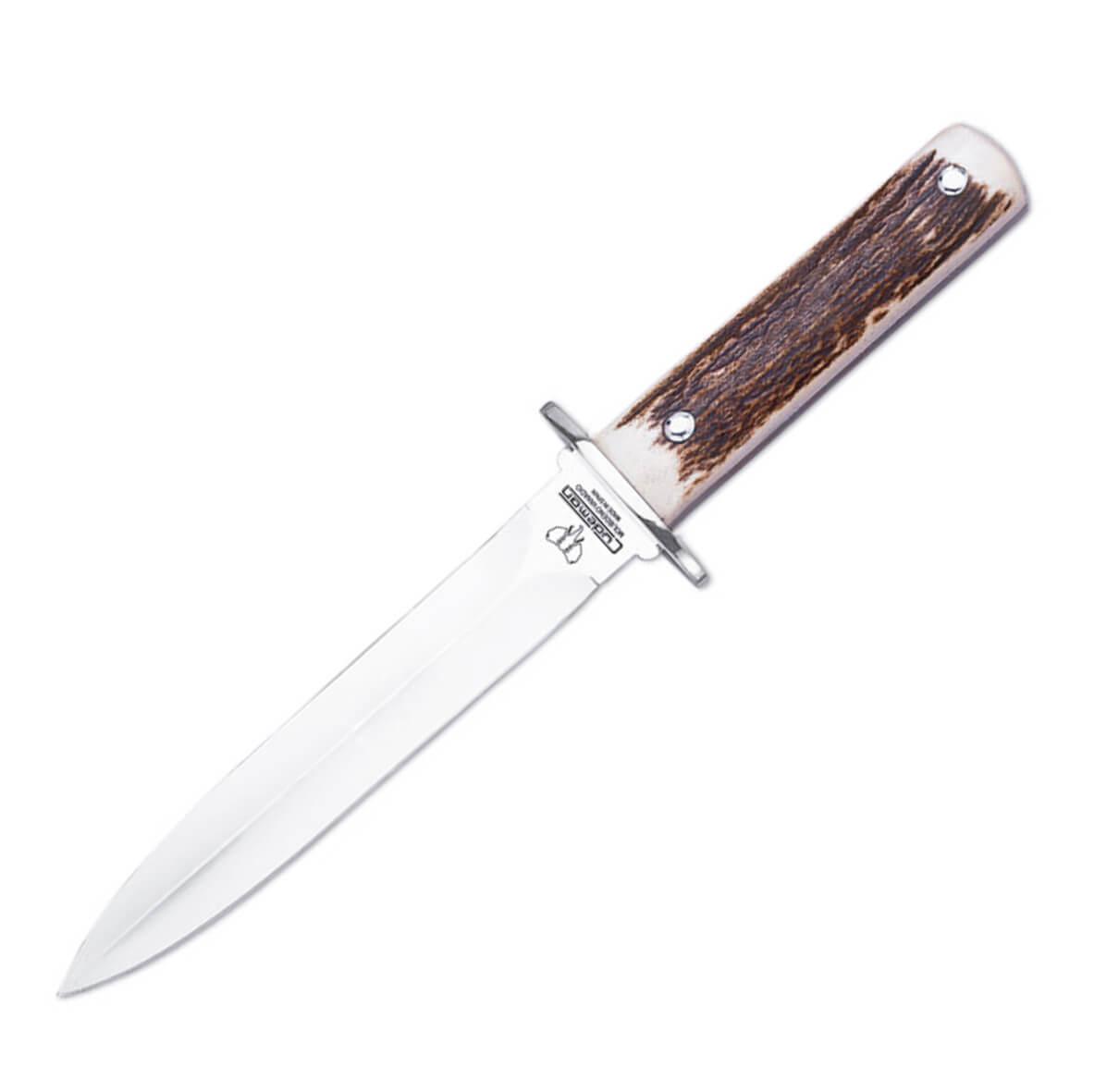 Mount Cudeman dagger. Polished deer handle. Blade 16.5 cm.