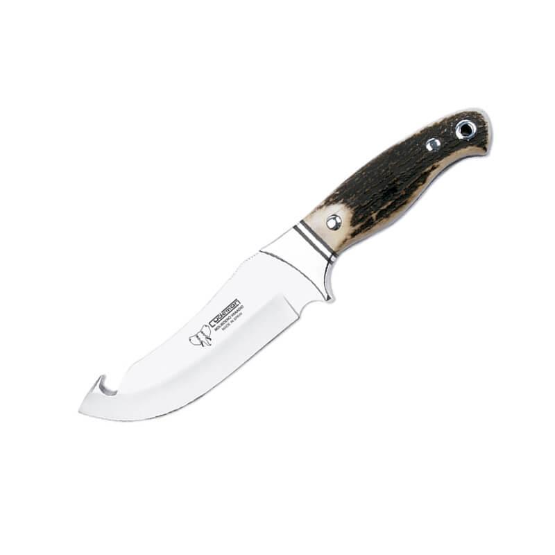 Enthäutungsmesser mit Hirschhorngriff, 13 cm Molybdän-Vanadium-Kl...