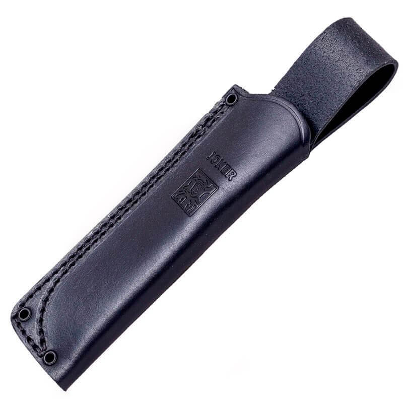 Joker BS9 Lynx com cabo de micarta laranja e bainha de couro