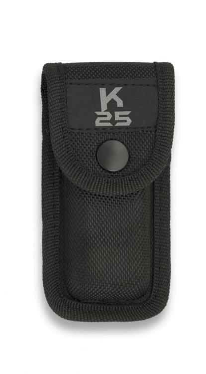 Etui pour couteau K25 en nylon moulé présenté sous blister