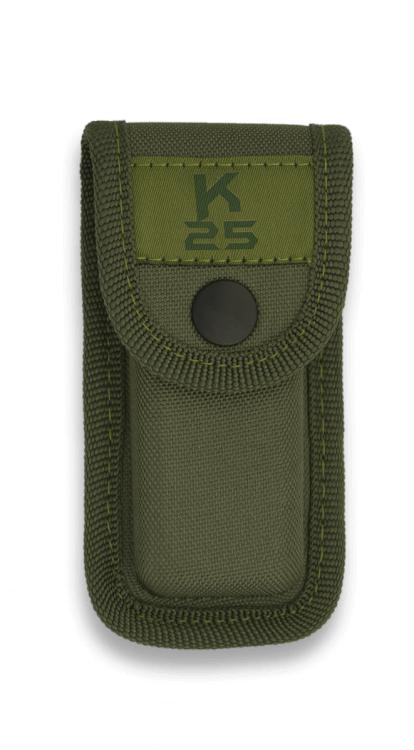 Gaine en nylon vert K25 aux dimensions de 6,5 x 12 cm