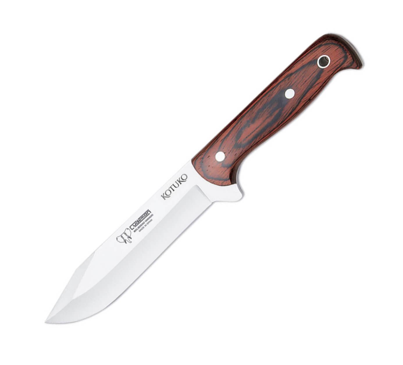 KOTUKO Jagdmesser mit Griff aus Estamina-Holz und Klinge aus Moly...